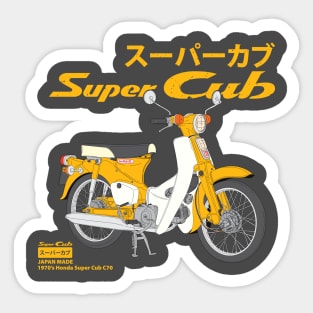 The classic 1970's Honda Super Cub C70 Sticker